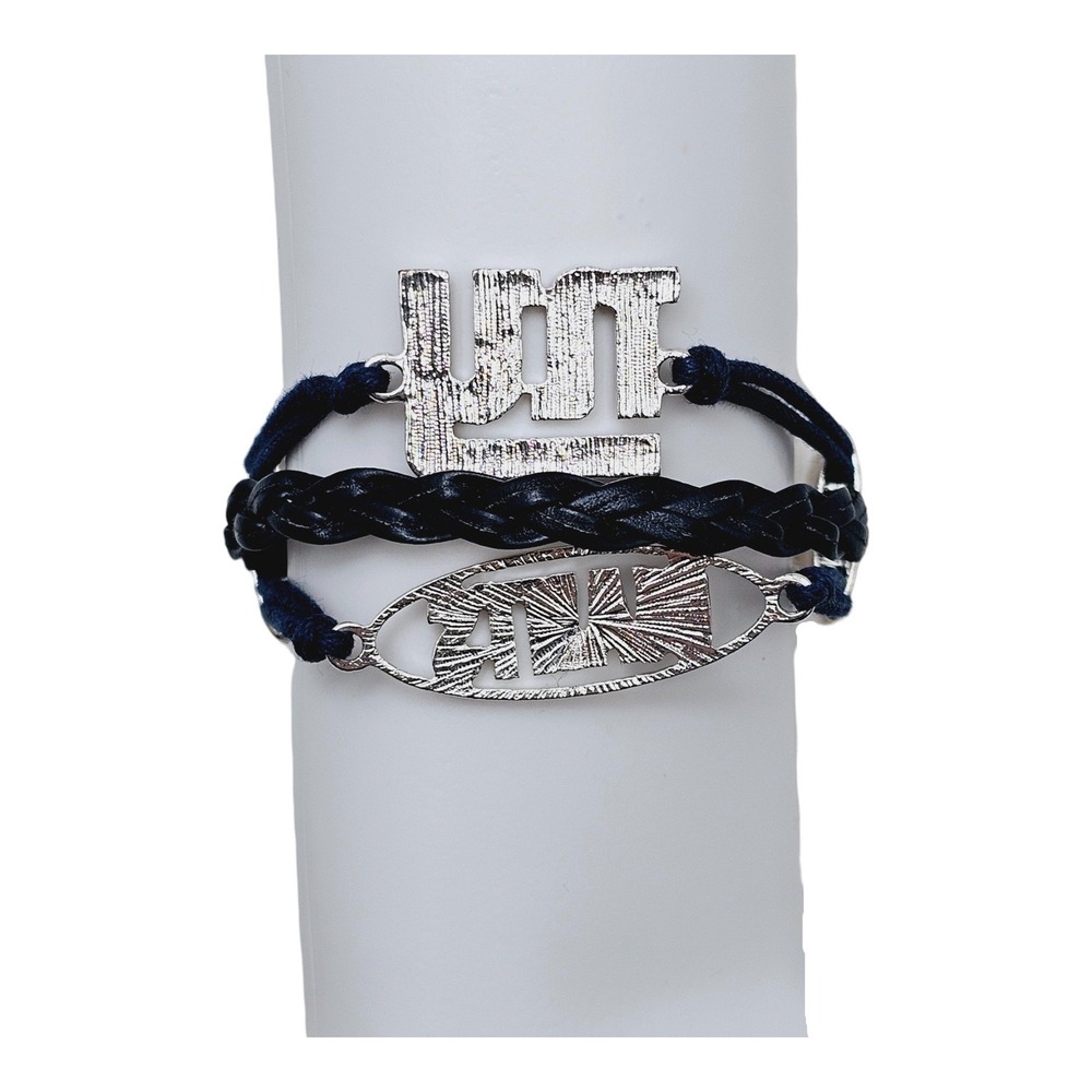 New York Giants Bracelet NFL Adjustable Silver Red Blue & White Ashley Bridget - Picture 3 of 7